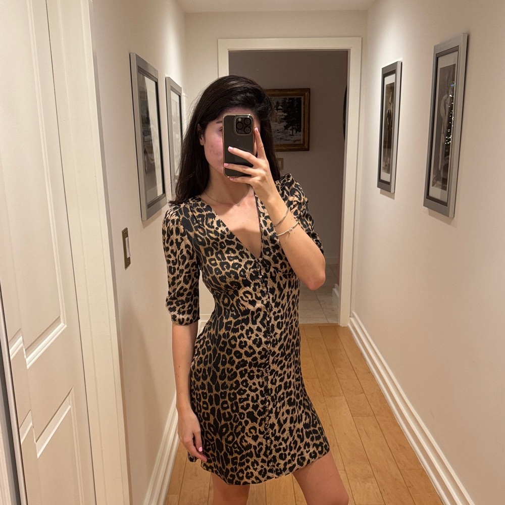 All Saints Animal Print Mini Dress